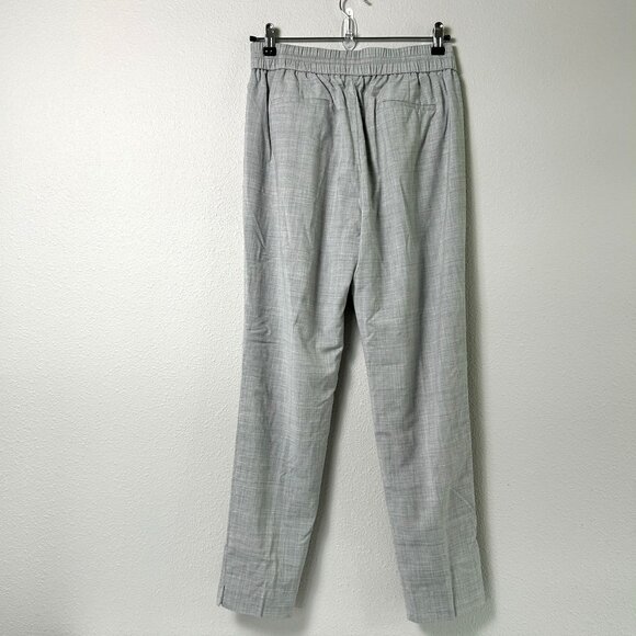 J Crew Harlow Pull On Pants Womens 8 Gray Wool Blend Lined Elastic Waist B5604 - Picture 3 of 16
